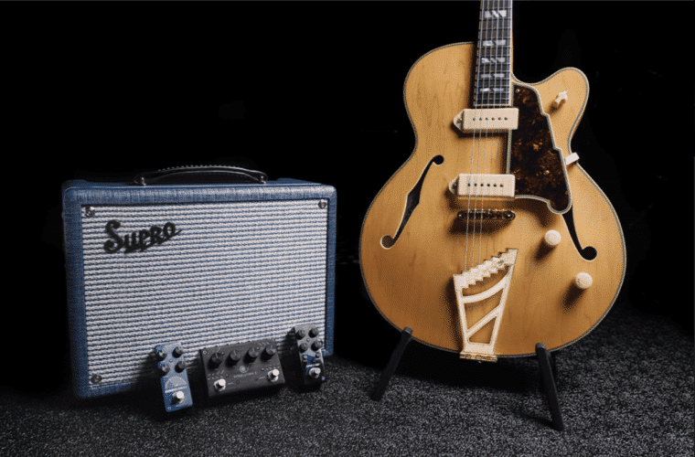 Win D'Angelico Deluxe 59 & Supro '64 Super Combo Amp ($5000 Value)