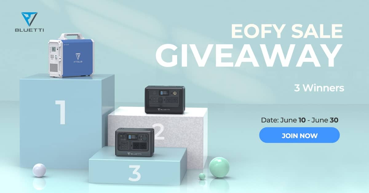 Win Bluetti Eofy Sale Giveaway for 3 Winners