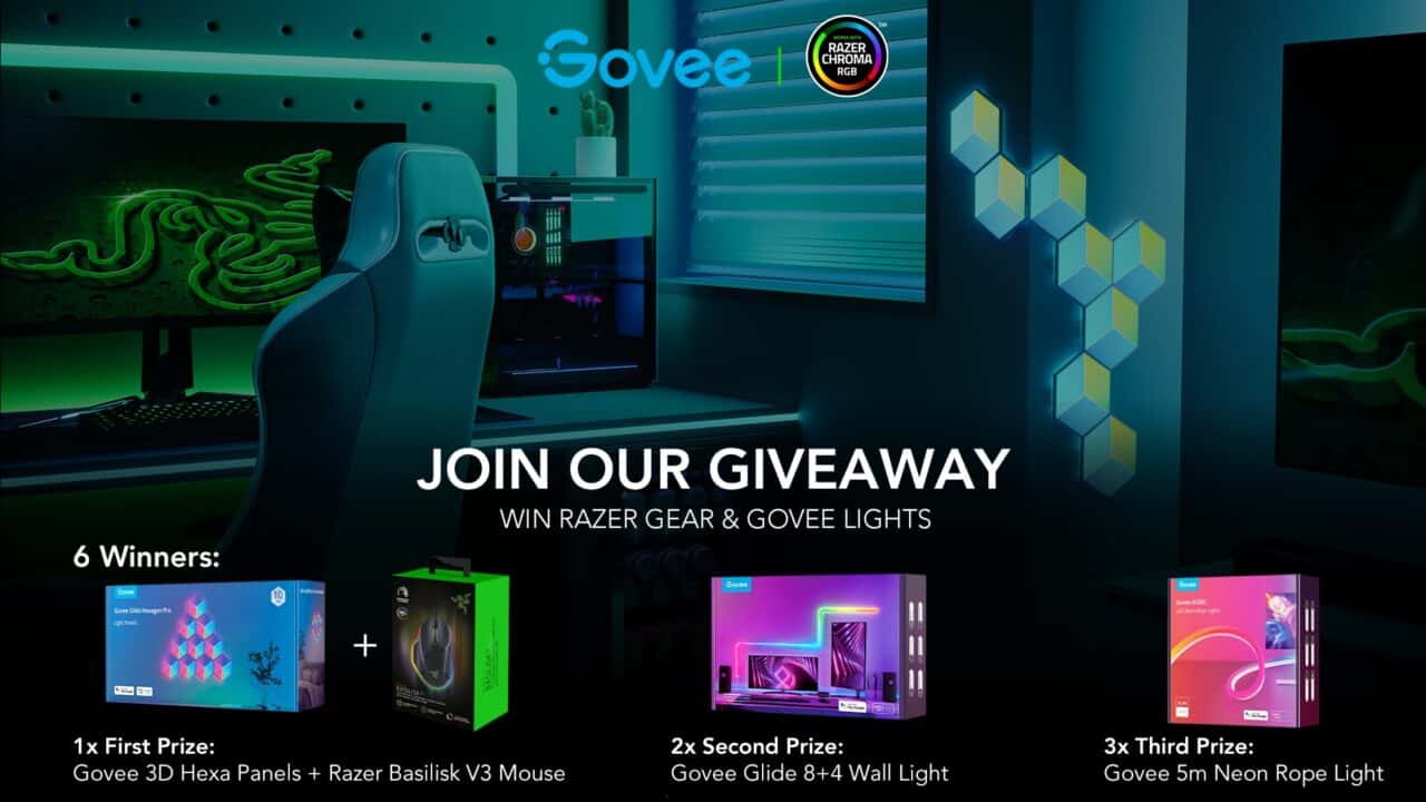 Razer Basilisk V3 Mouse & Govee 3D Hexa Panels Giveaway