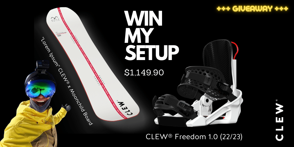 Win $1149 Clew Snowboard Setup Giveaway