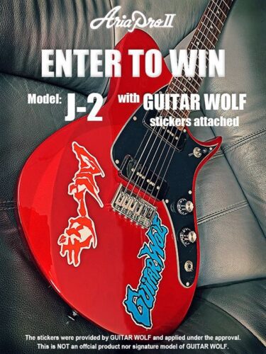 Free Aria J-2 Guitar with Stickers Applied Giveaway