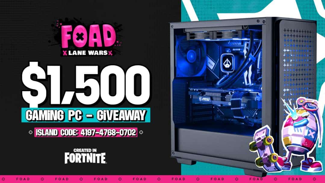 Foad Lane Wars : $1,500 Gaming PC Bundle Giveaway