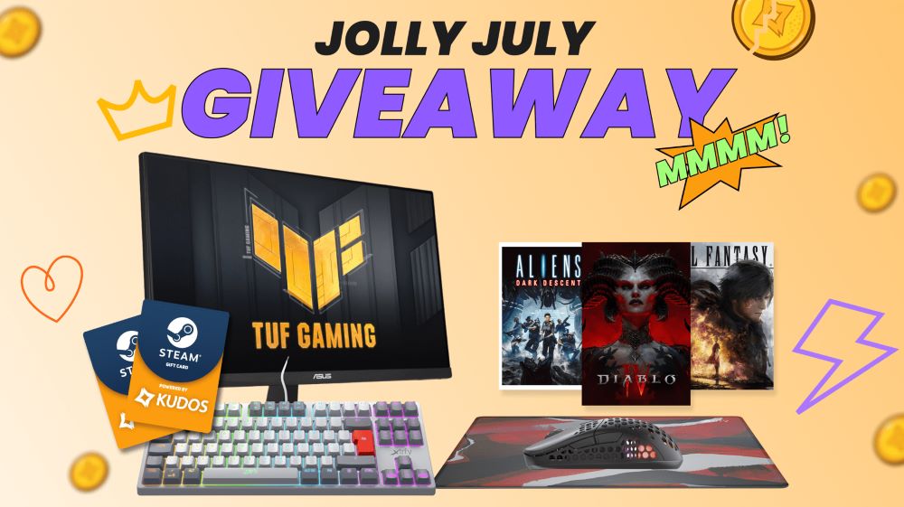 Kudos Jolly July Giveaway - Total Prizes worth +1000 Euros