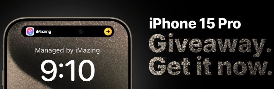 iMazing | Apple iPhone 15 Pro & Software Giveaway